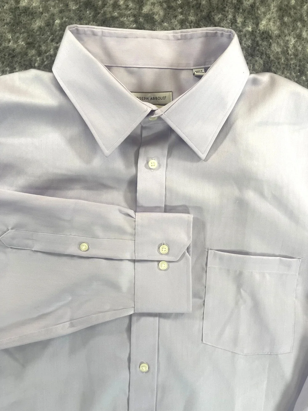 Joseph Abboud Men's 18.5 34/35 2XL Purple Non-Iron Regular Fit Dress Shirt